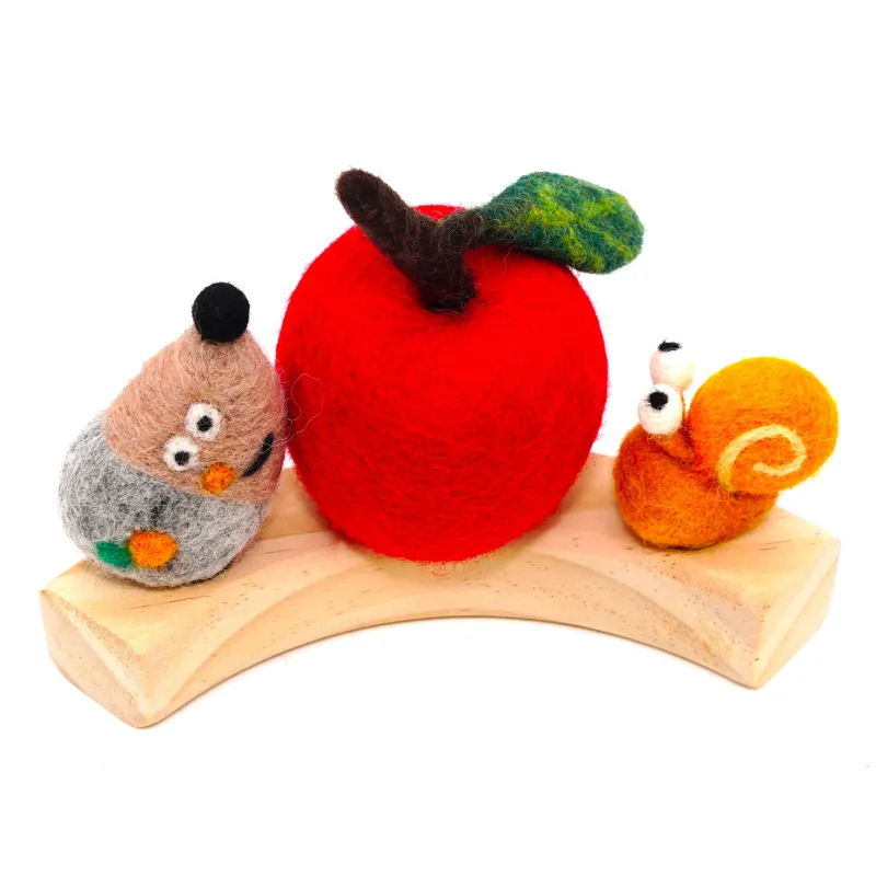 felt apple ornament, felt plug XXL apple, funny birthday decoration