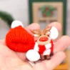 Miniature decoration elk, tiny tomte elk set, tiny Christmas idea