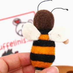 Bee girl plug, felt plug, XXL bee mum, felted birthday ornaments