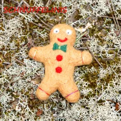 Christmas gingerbread men, Christmas ornaments, felt gingerbread