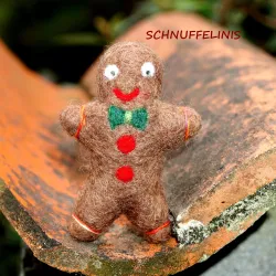 Christmas gingerbread men, Christmas ornaments, felt gingerbread