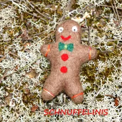 Christmas gingerbread men, Christmas ornaments, felt gingerbread