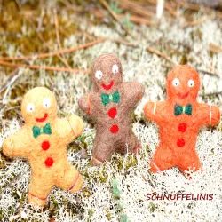 Filz Lebkuchen, Lebkuchenmann, Lebkuchen, Filz Weihnachtsbaumkugeln