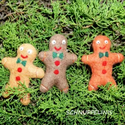 Christmas gingerbread men, Christmas ornaments, felt gingerbread