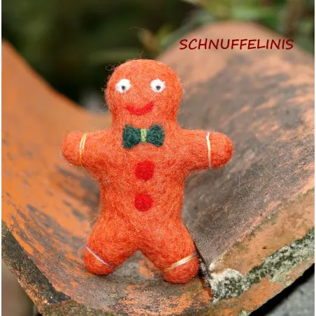 Christmas gingerbread men, Christmas ornaments, felt gingerbread