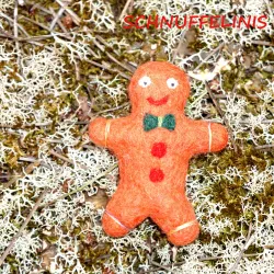 Christmas gingerbread men, Christmas ornaments, felt gingerbread