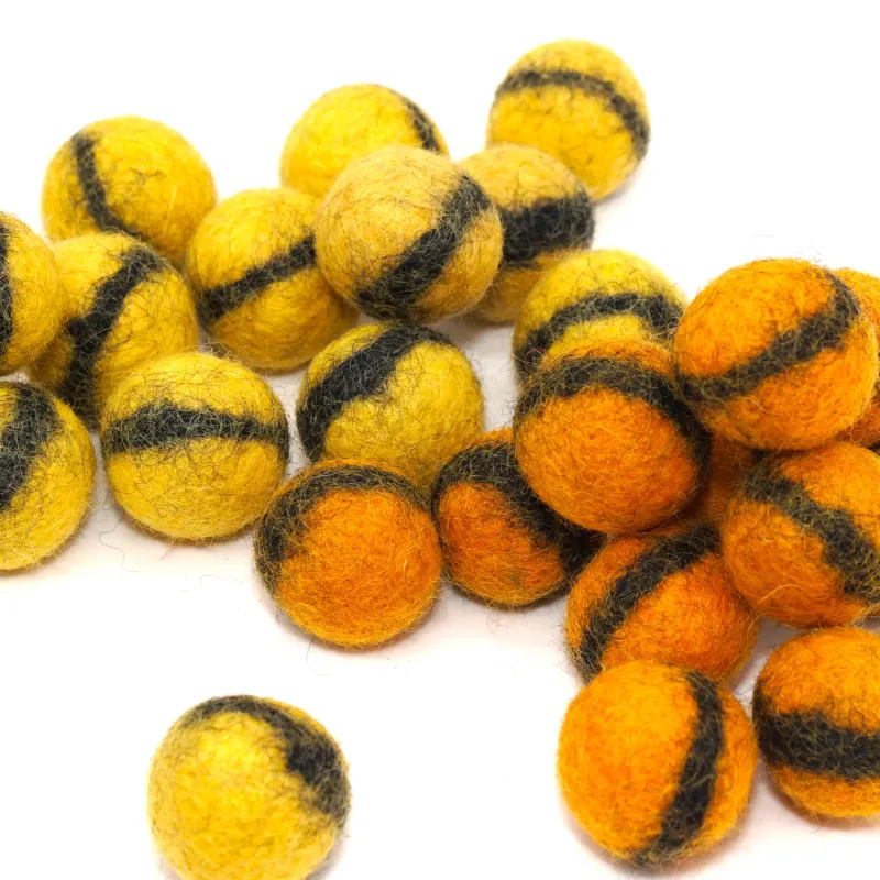 felt balls, pom poms, wool beads, felt balls mobile, felt beads