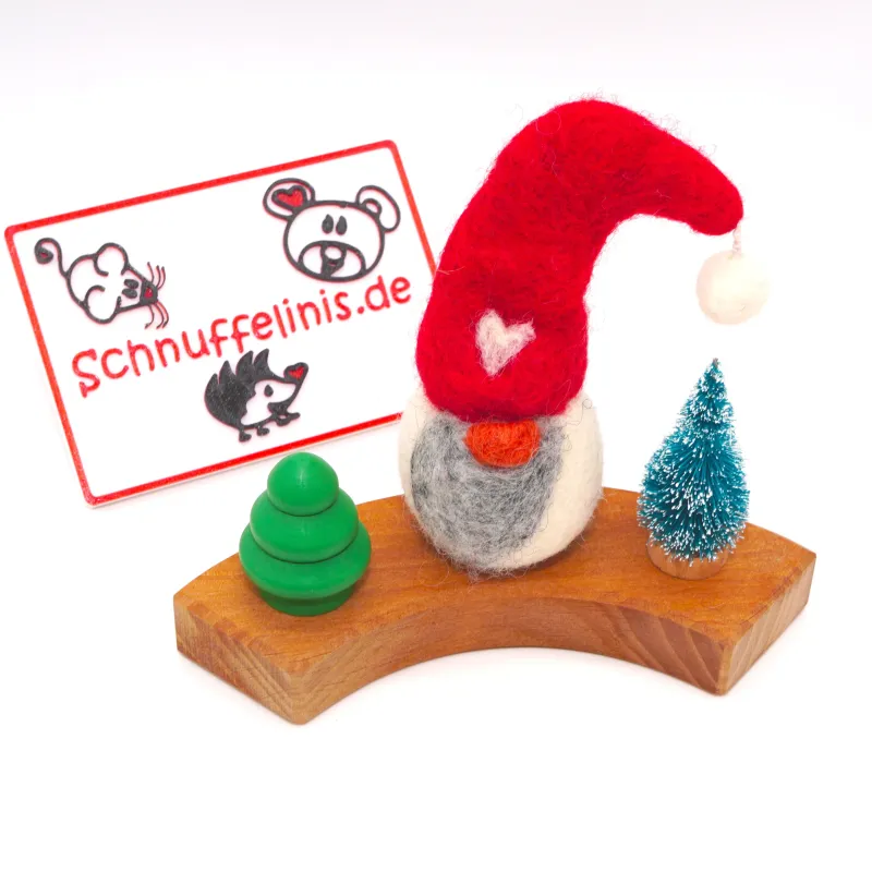 Christmas ring gnome, felt stars Christmas, Birthday plug X-mas tomte