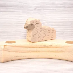 wooden sheep ring plugs, cute Christmas ideas, Birthday plug toddler