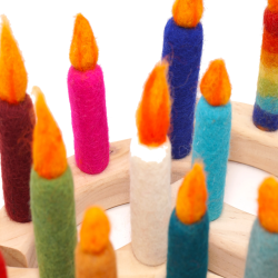 Filzkerzen Kerze 27 petrol Schnuffelinis