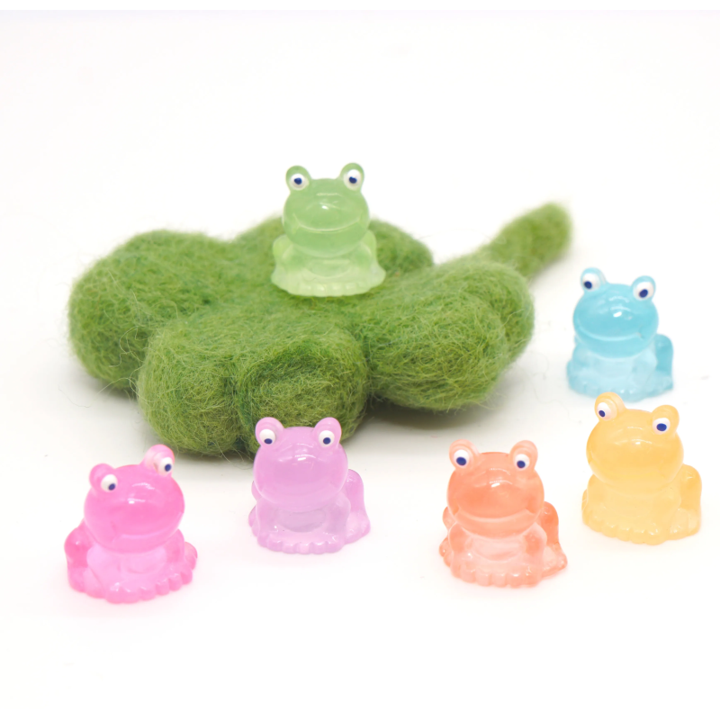Miniature frog green luminous