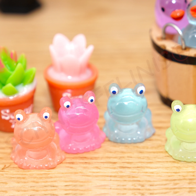 Miniature frog green luminous