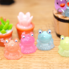 Frösche lila Miniatur leuchtend