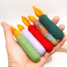 Felt candles felted, Felt candle wet felted, candle for toddler & kids