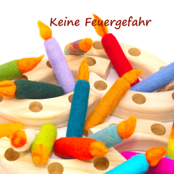 Filzkerzen Kerze 24 türkis Schnuffelinis