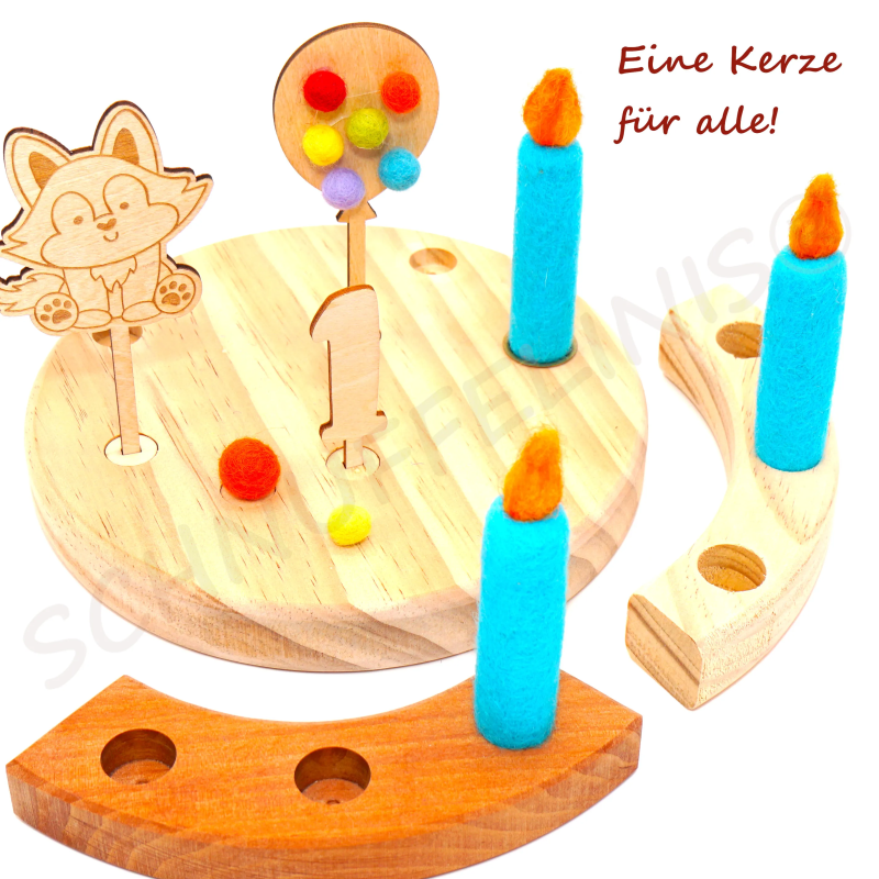 Filzkerzen Kerze 24 türkis Schnuffelinis