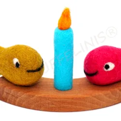 Felt candles felted, Felt candle wet felted, candle for toddler & kids