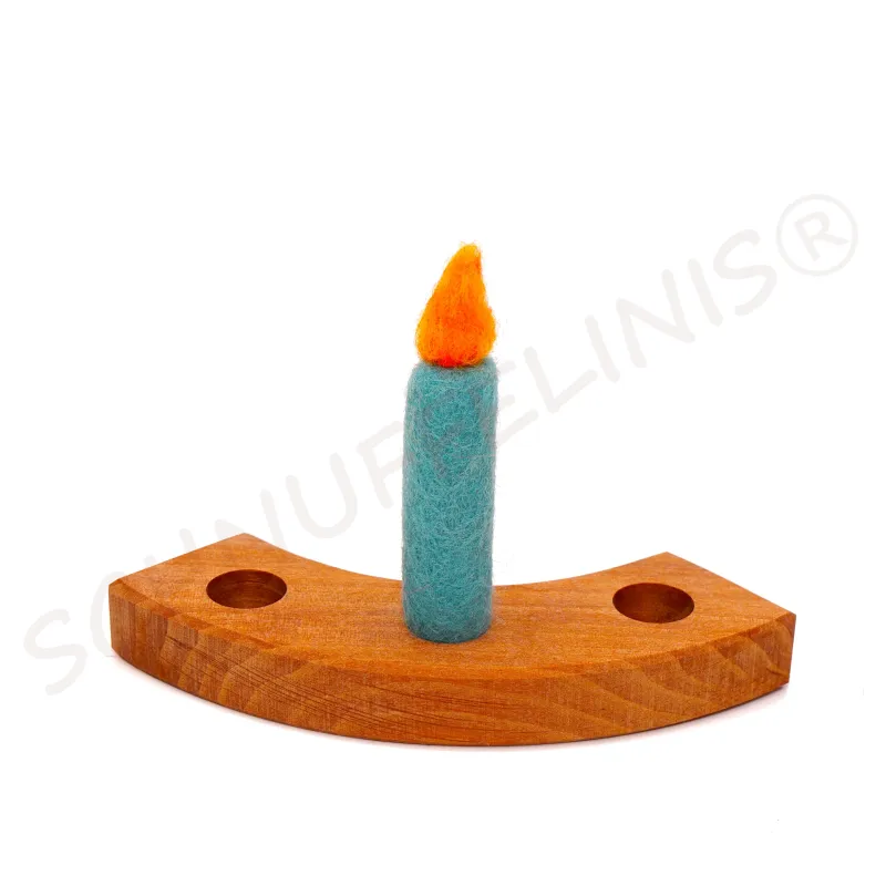 Felt candles felted, Felt candle wet felted, candle for toddler & kids