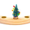 birthday in winter, Christmas tree with light chain plugs