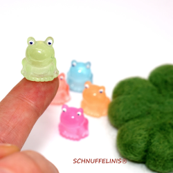 Frösche 8er Set Teich Miniatur leuchtend