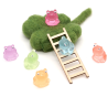 Frogs set pond miniature
