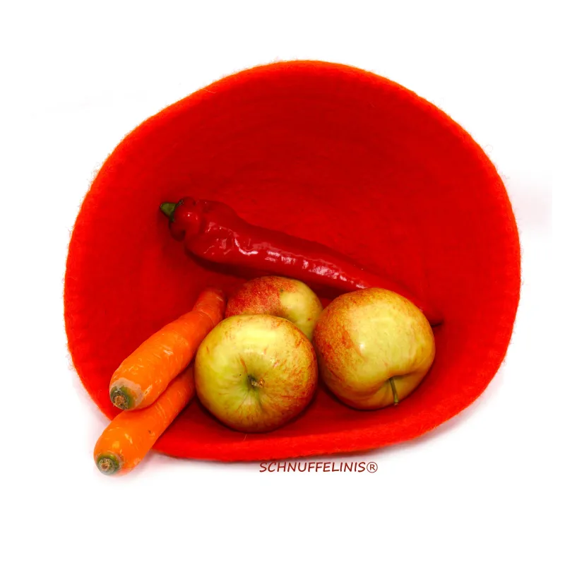 felt bowls, felt toy, Rainbow felt, Montessori toy