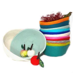 felt bowls, felt toy, Rainbow felt, Montessori toy