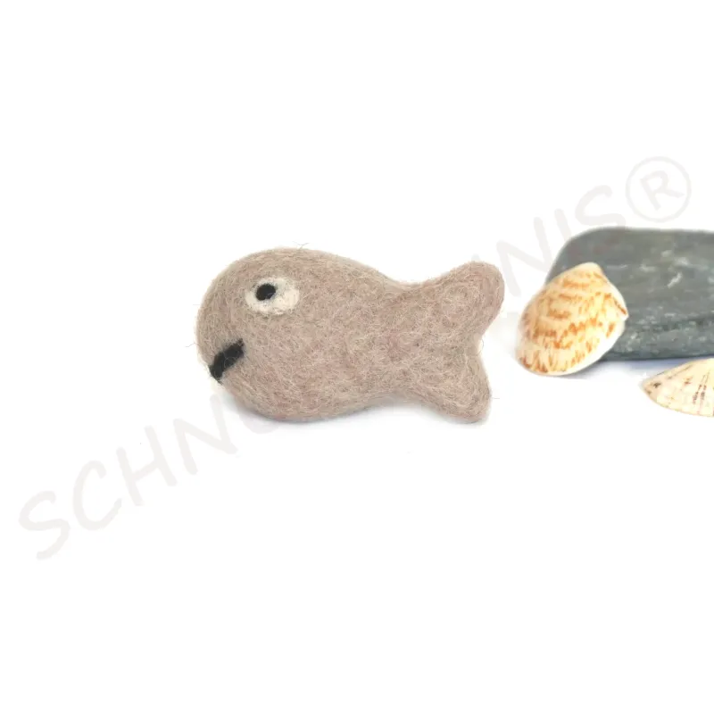 Filz Fische mit Gesicht, Montessori Baby Mobile, Taufe Fische gefilzt