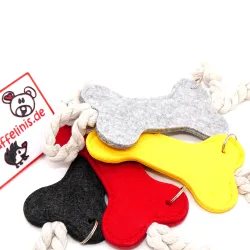 Keyring felt bone, key ring holder for dog owners, stockings for men