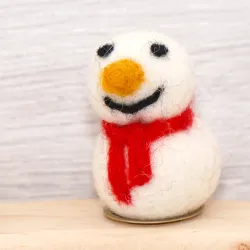 Felt wool snowmen mini, felted snowman, Christmas ornaments