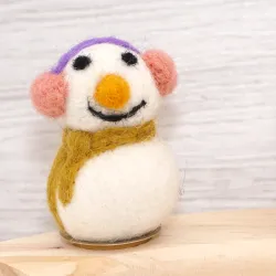 Filzwolle Schneemänner Mini, Filz Schneemann Kugeln gefilzt