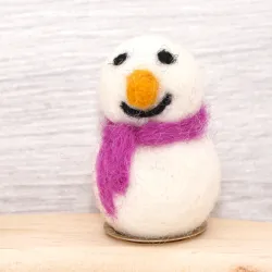 Filzwolle Schneemänner Mini, Filz Schneemann Kugeln gefilzt