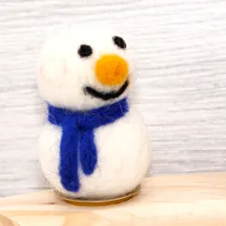 Filzwolle Schneemänner Mini, Filz Schneemann Kugeln gefilzt