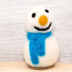 Filzwolle Schneemänner Mini, Filz Schneemann Kugeln gefilzt