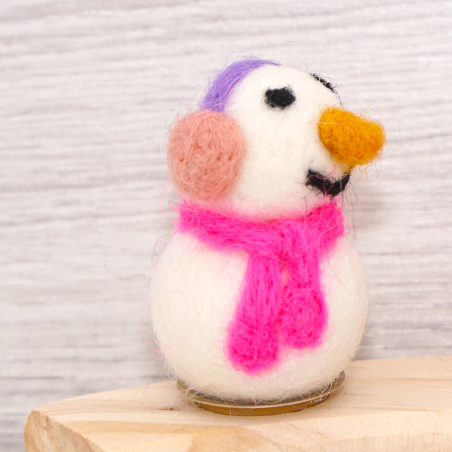 Schneemänner bunter Schal 12 Ohrenwärmer