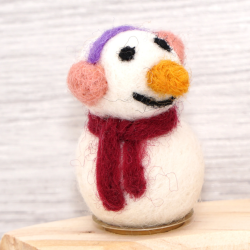 Schneemänner bunter Schal 20 Ohrenwärmer