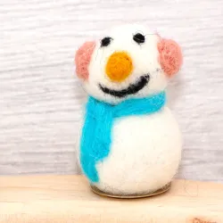 Filzwolle Schneemänner Mini, Filz Schneemann Kugeln gefilzt