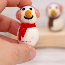 Schneemänner bunter Schal 31 Ohrenwärmer