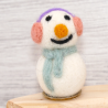 Schneemänner bunter Schal 31 Ohrenwärmer