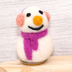 Schneemänner bunter Schal 31 Ohrenwärmer