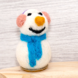 Schneemänner bunter Schal 31 Ohrenwärmer