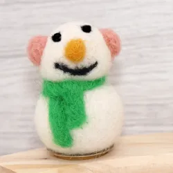 Filzwolle Schneemänner Mini, Filz Schneemann Kugeln gefilzt