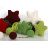 felted star ornaments, felt stars, star colorful, star wool felted