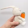 Häkeltiere Hase Charlotta, Baby Geschenk Taufe, Baby Mobile gehäkelt Hase