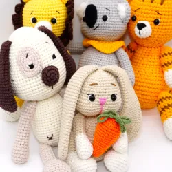 Crocheted animals bunny Charlotta, gifts for kids