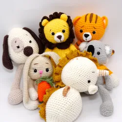 Crocheted animals bunny Charlotta, gifts for kids