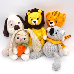 Crocheted animals bunny Charlotta, gifts for kids