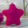 felted star ornaments, felt stars, star colorful, star wool felted