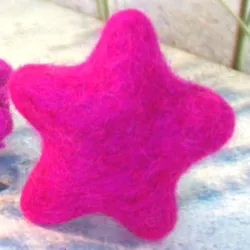 felted star ornaments, felt stars, star colorful, star wool felted