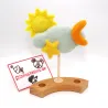 weather sun moon motif plug birthday ring felt plug-in figure